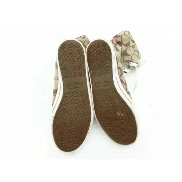 Coach Womens Bonney Sneakers  Multicolor High Top Signature Canvas Lace Up 6B - Picture 2 of 8